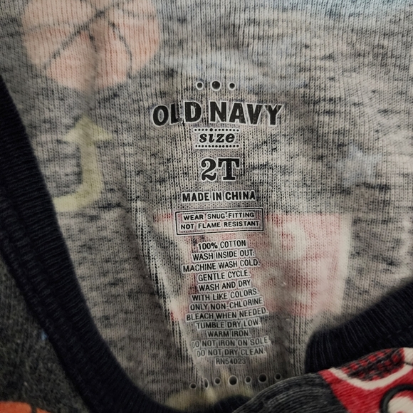 Old Navy monkey basketball zip up footie pajama Size 2T - Picture 10 of 11